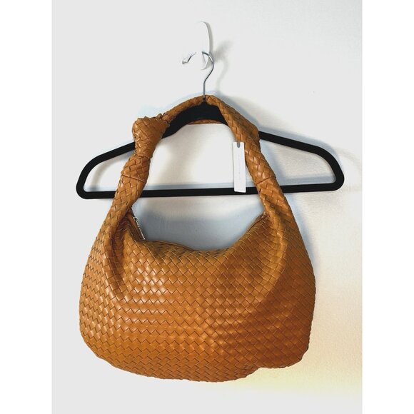 Anthropologie Boho Melie Bianco Weave Vegan Shoulder Bag Purse Hobo Bag NWT FLAW - Picture 1 of 16